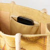Compass Rose Jute Shopping Bag