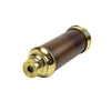 Brass telescope with wood veneer finish
