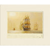 David Bell Temeraire, signed mounted print, 26x21cm
