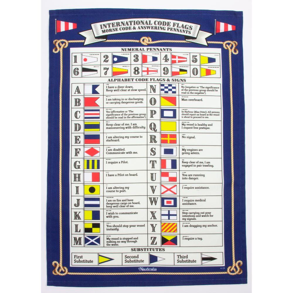 Code Flags Morse Code TeaTowel – Nauticalia