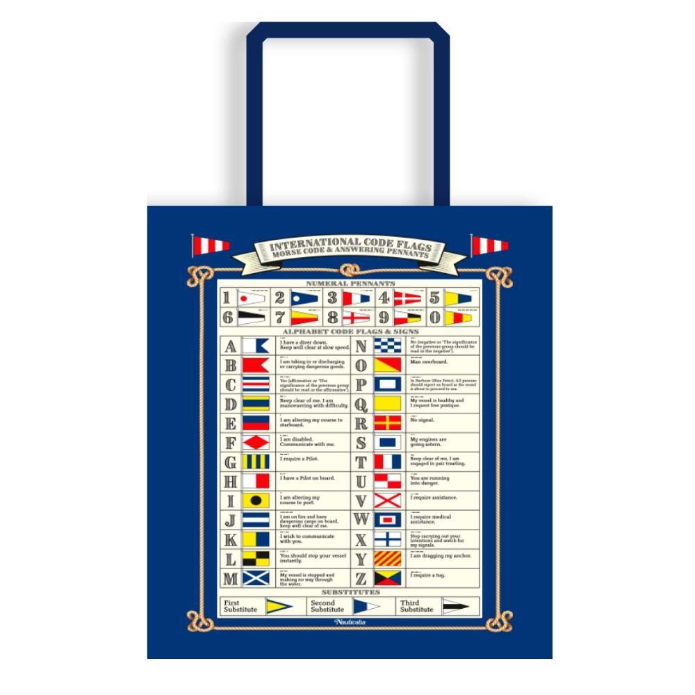 Cotton Tote Bag- Code Flags