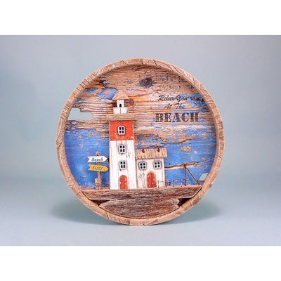 Round Lighthouse Wall Plaque, 36cm - from Nauticalia