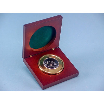 Compass in Wooden Presentation Box, 9cm - from Nauticalia
