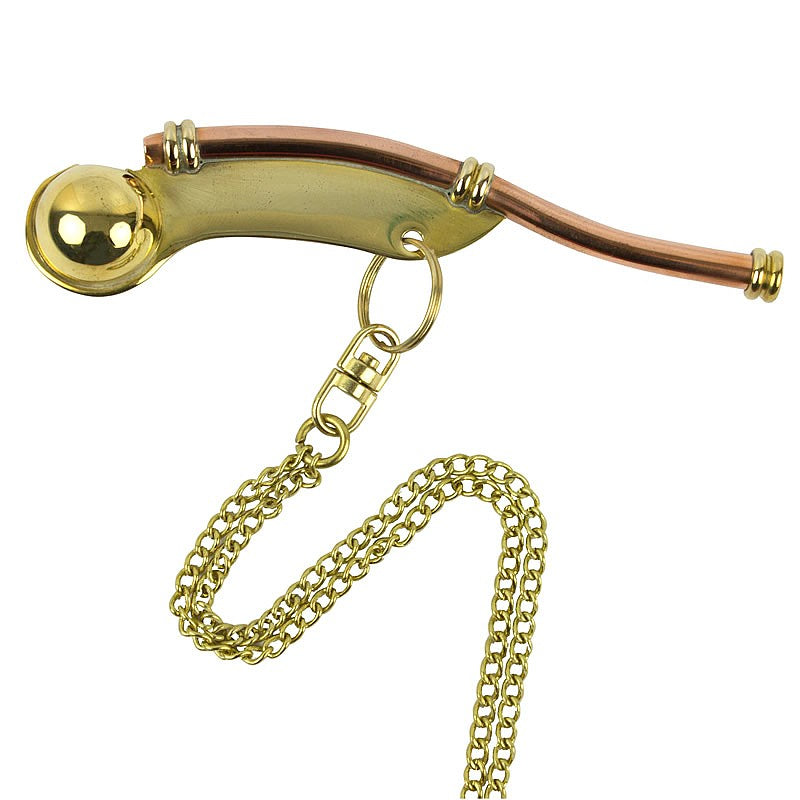 Brass & copper Bosun's Call (chain/boxed) - from Nauticalia