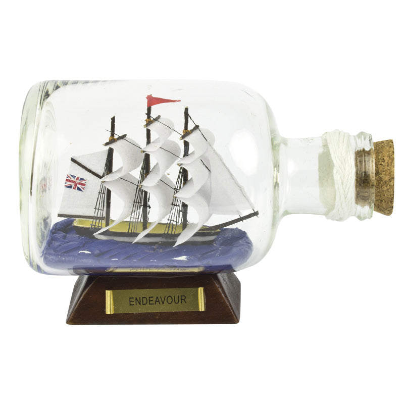Endeavour 5.5in. Ship-in-Bottle - from Nauticalia