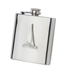 Pocket Flask With Pewter Badge and Funnel
