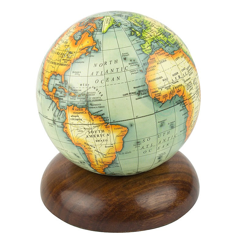 Globe on Wooden Pedestal - from Nauticalia