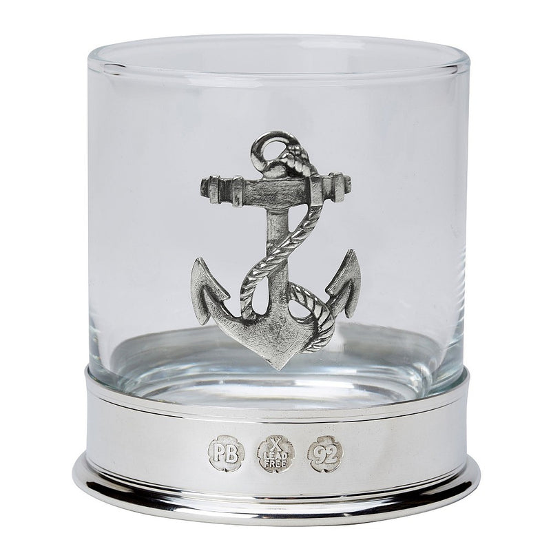 Pewter-mounted Whisky Tumblers