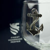 Gin Glass with Pewter Badge