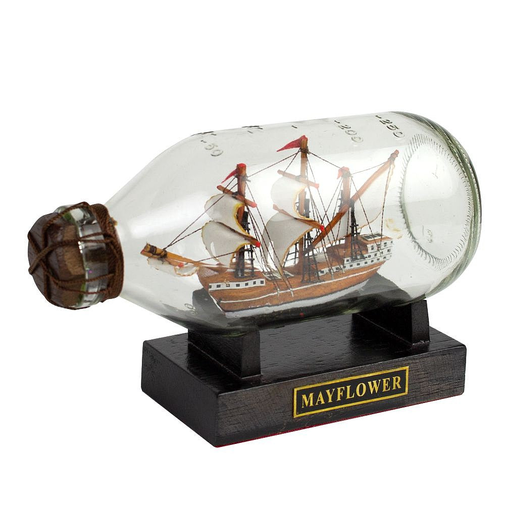 Mayflower Ship in Bottle 14cm - from Nauticalia