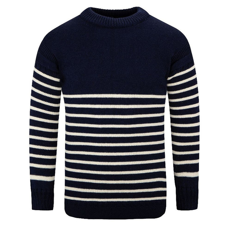 Breton Crew Sweater 100% Wool