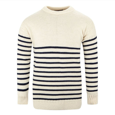 Breton Crew Sweater 100% Wool