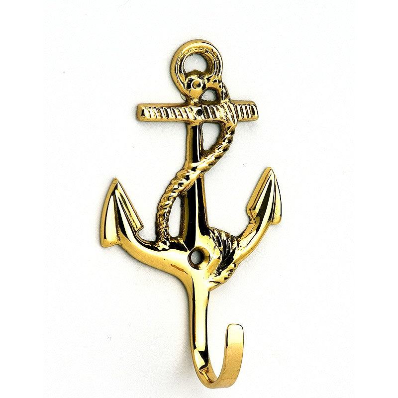 3.75in. Anchor-style Brass Hook - from Nauticalia