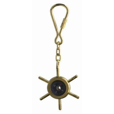 Wheel/Compass Keyring - from Nauticalia