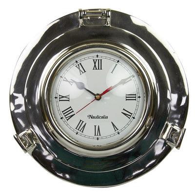Aluminium Porthole Clock, 28cm - from Nauticalia