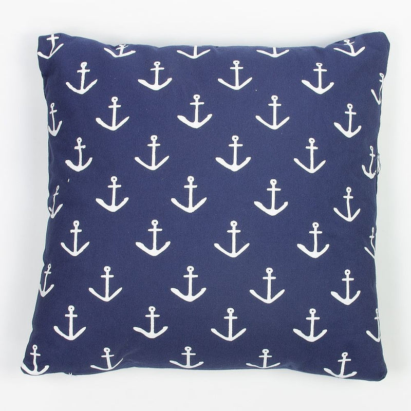 Anchors Cushion, navy, 40x40cm - from Nauticalia