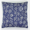 Seashells Cushion, navy 40x40cm - from Nauticalia