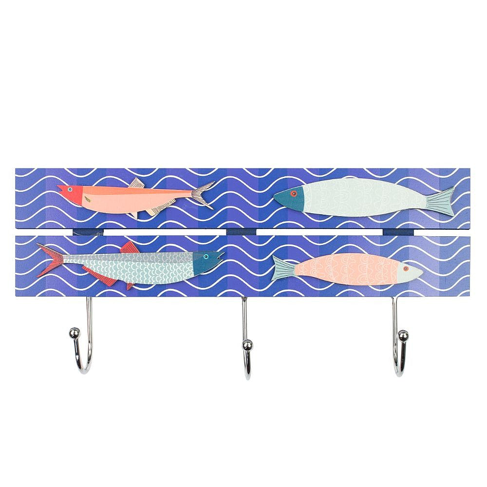 Fish Triple Coathook, 30x9cm - from Nauticalia