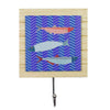Fish mosaic hook, blue, 13x13cm - from Nauticalia