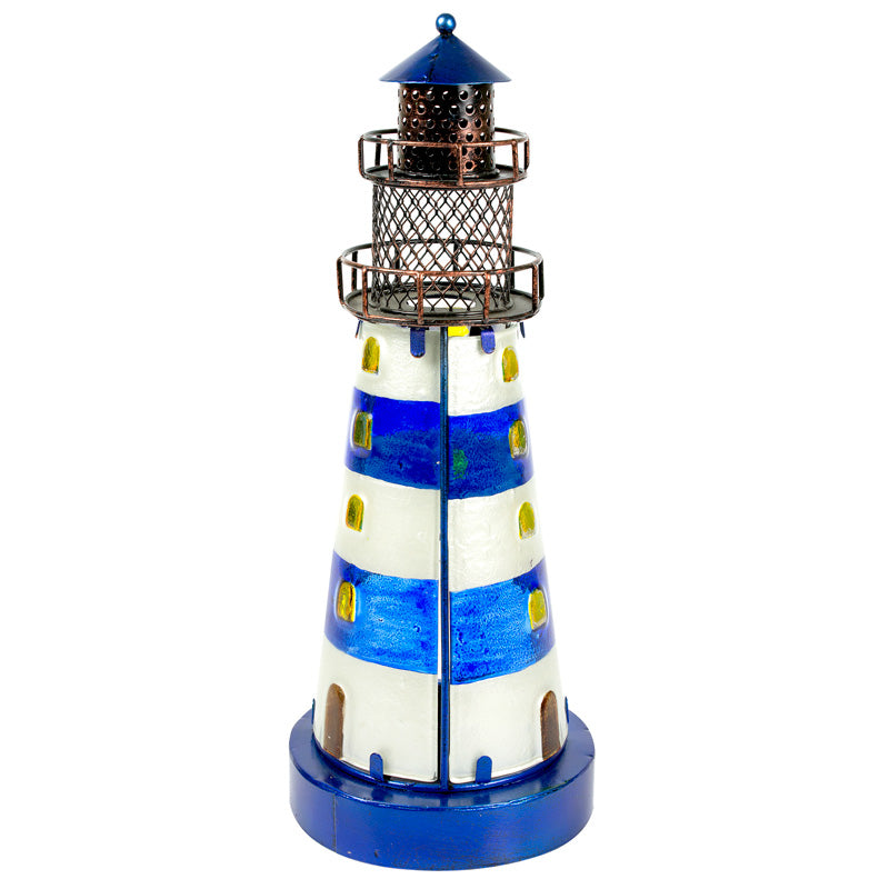 Stained Glass Lighthouse Tealight Holder