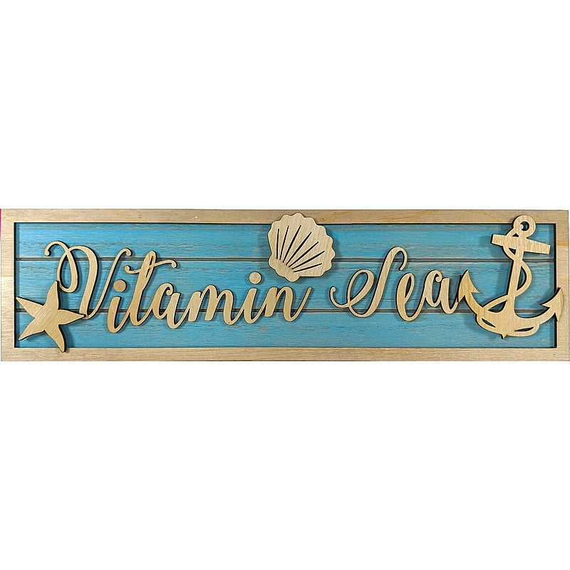 Vitamin Sea Wooden Sign - from Nauticalia
