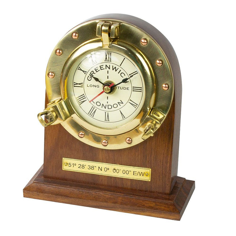 Greenwich Where Time Begins Desk Clock - from Nauticalia
