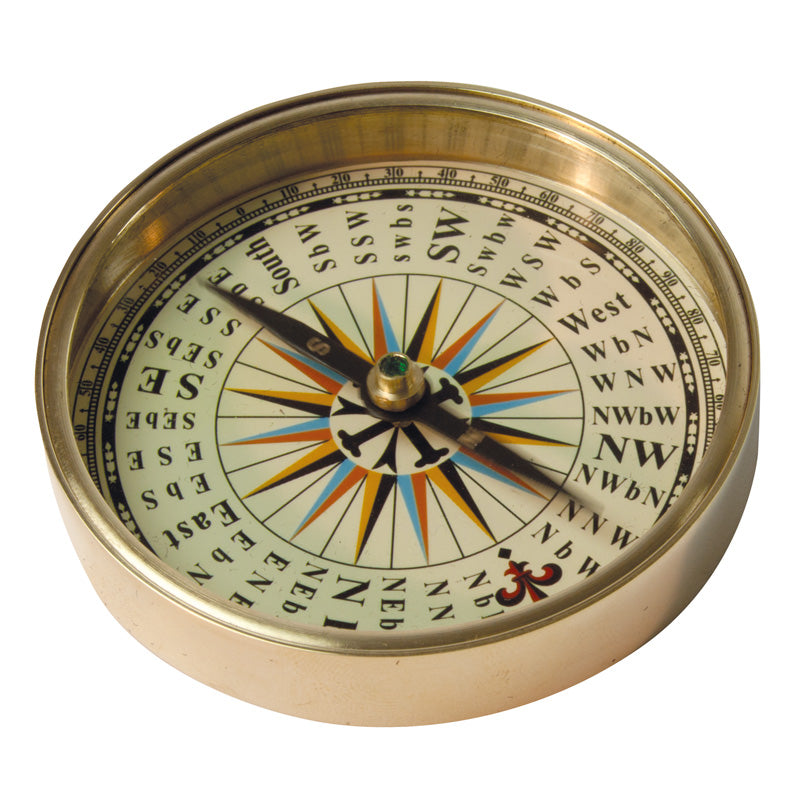 Brass Compass in Leather Pouch - from Nauticalia