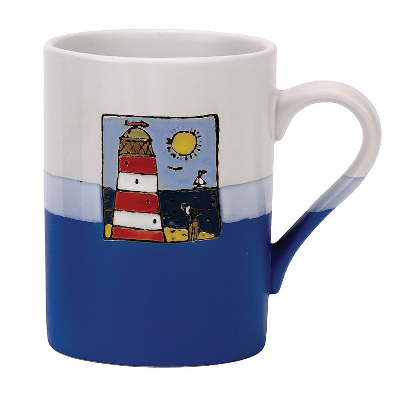 Two Tone Mugs with Nautical-style Detailing