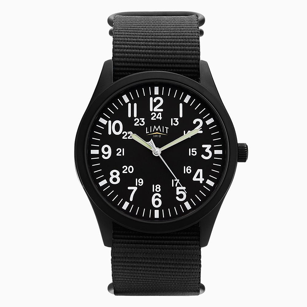 Limit Military-style Watch, black - from Nauticalia