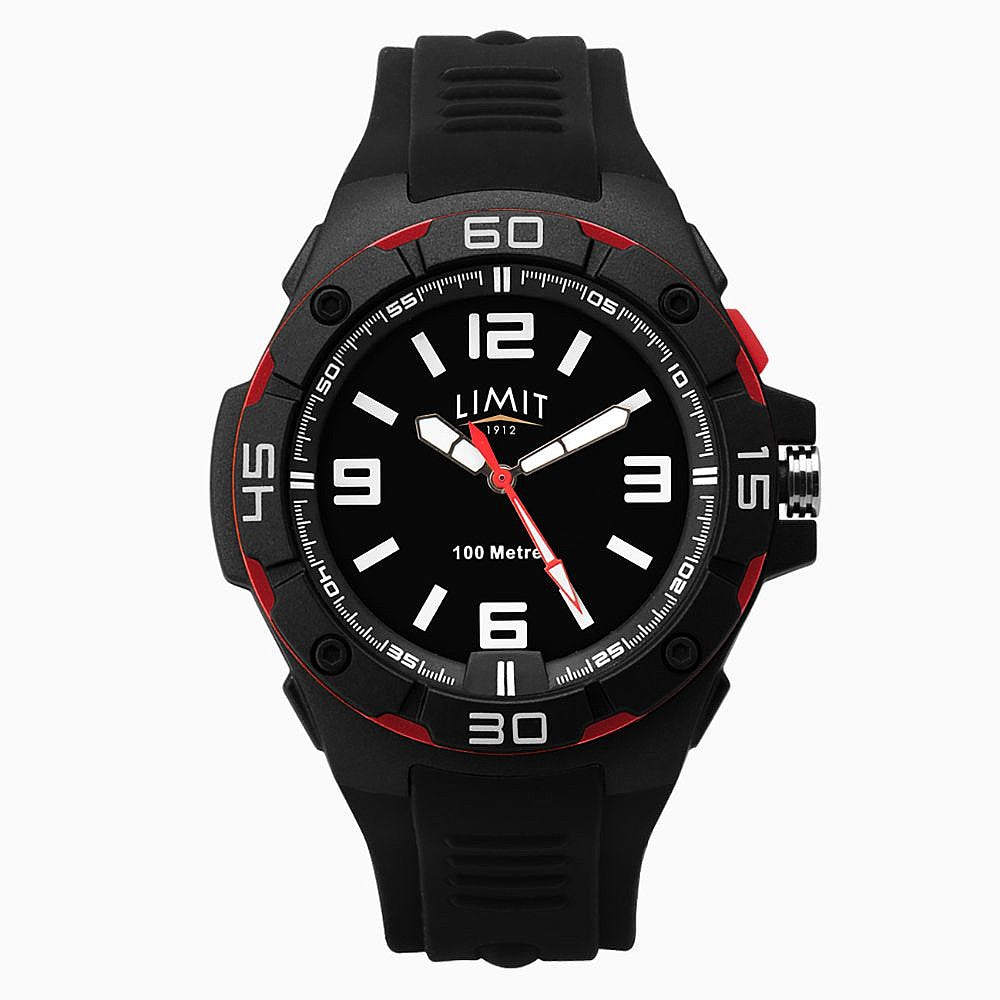 Limit Sports Watch with Backlight, black/red - from Nauticalia