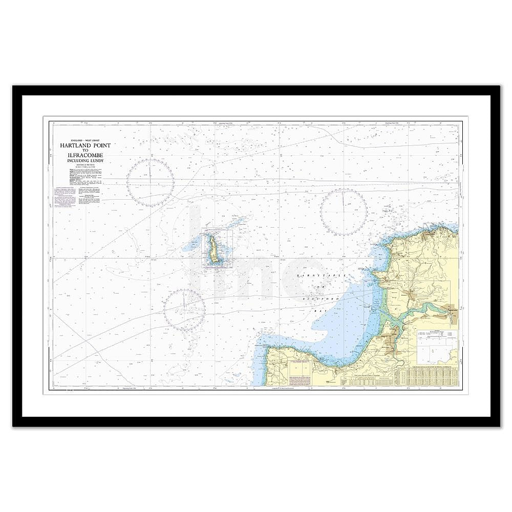 Framed Print - Admiralty Chart 1164 - Hartland Point to Ilfracombe including Lundy