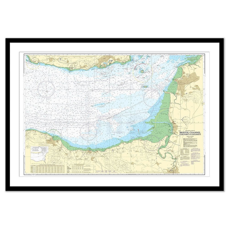 Framed Print - Admiralty Chart 1176 - Severn Estuary - Steep Holm to Avonmouth