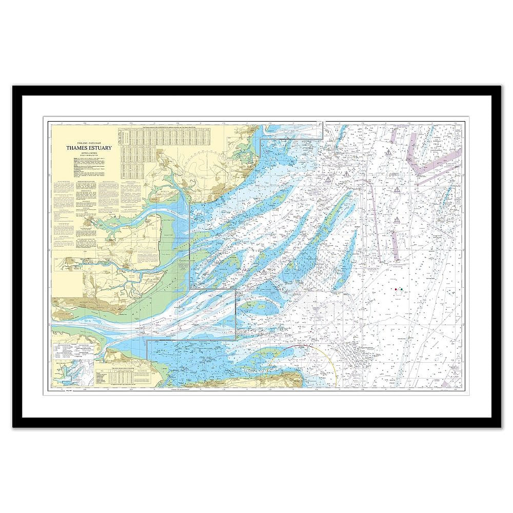 Framed Print - Admiralty Chart 1183 - Thames Estuary