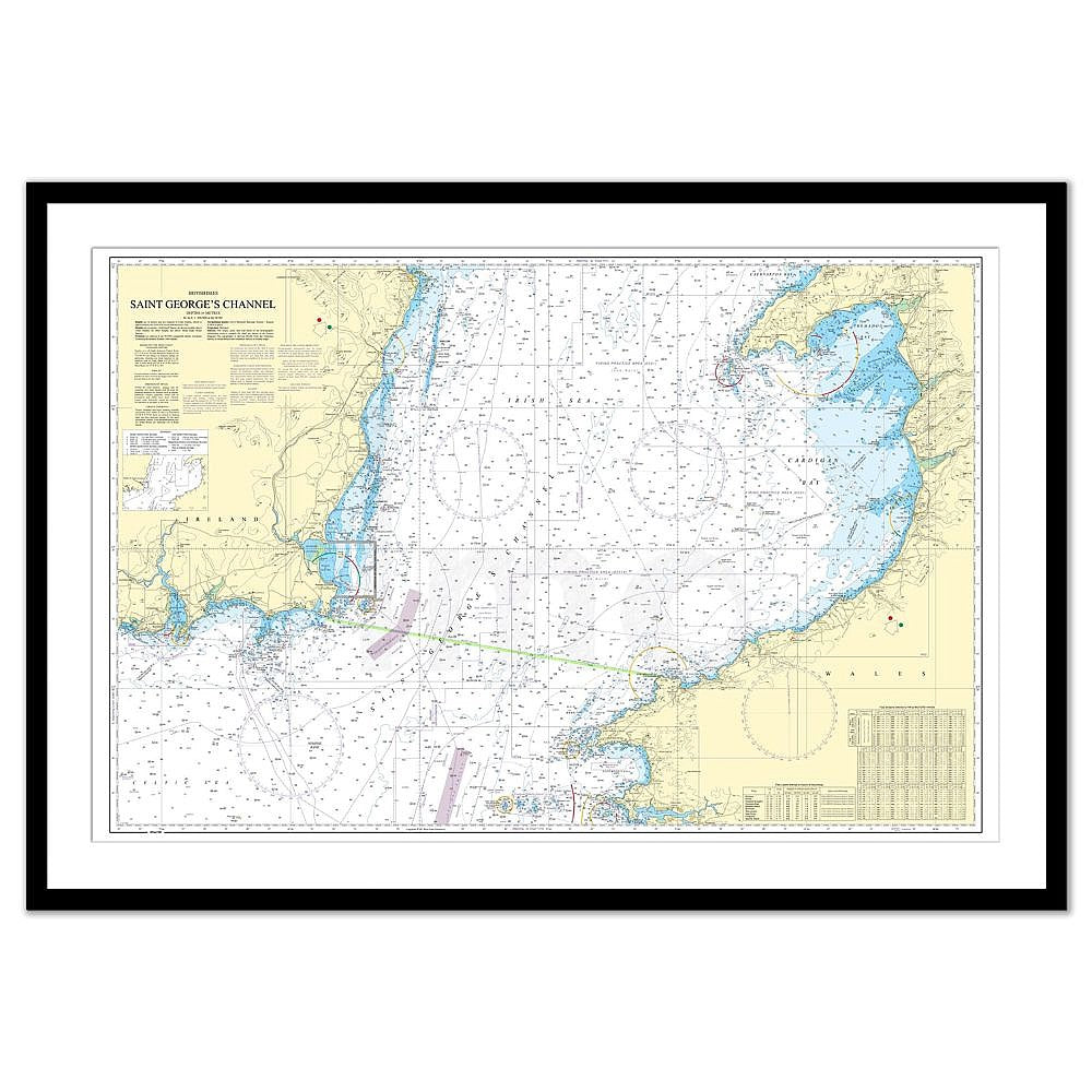 Framed Print - Admiralty Chart 1410 - Saint George's Channel