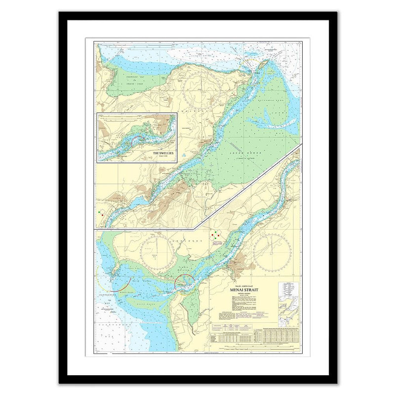 Framed Print - Admiralty Chart 1464 - Menai Strait