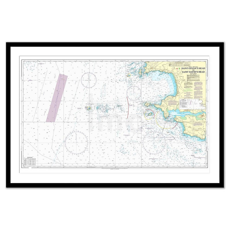 Framed Print - Admiralty Chart 1478 - St Govan&