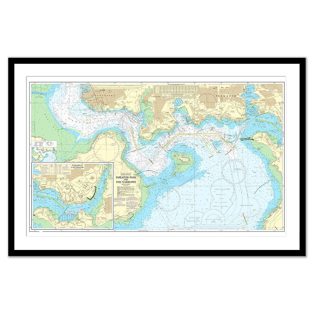 Framed Print - Admiralty Chart 1901 - Smeaton Pass and The Narrows