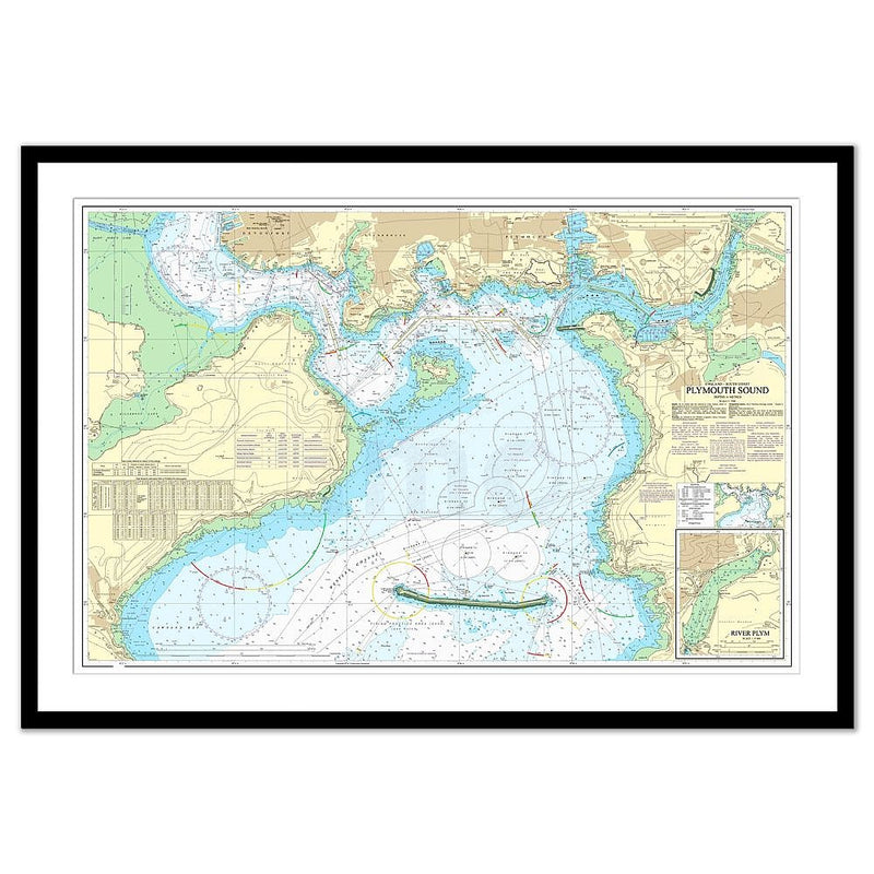Framed Print - Admiralty Chart 1967 - Plymouth Sound