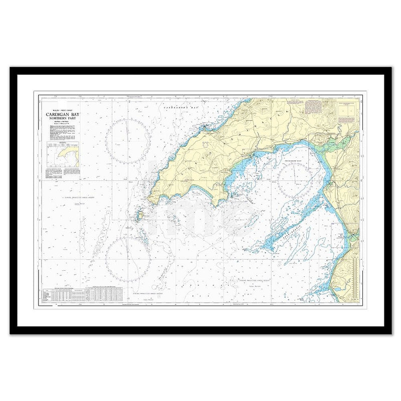 Framed Print - Admiralty Chart 1971 - Cardigan Bay Northern Part