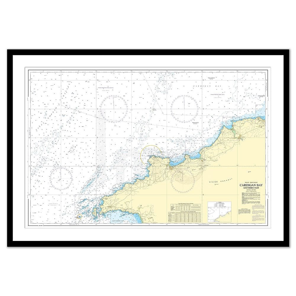Framed Print - Admiralty Chart 1973 - Cardigan Bay Southern Part