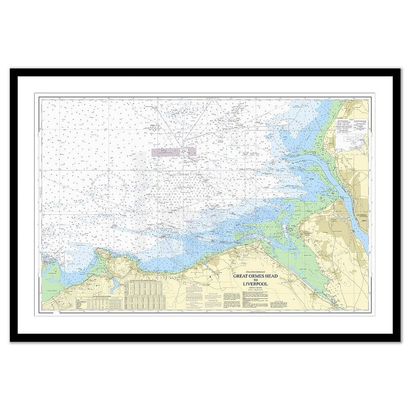 Framed Print - Admiralty Chart 1978 - Great Ormes Head to Liverpool