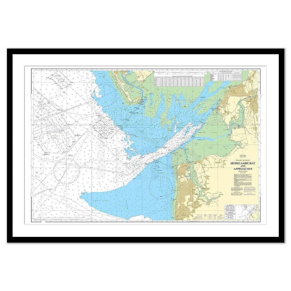 Framed Print - Admiralty Chart 2010 - Morecambe Bay and Approaches