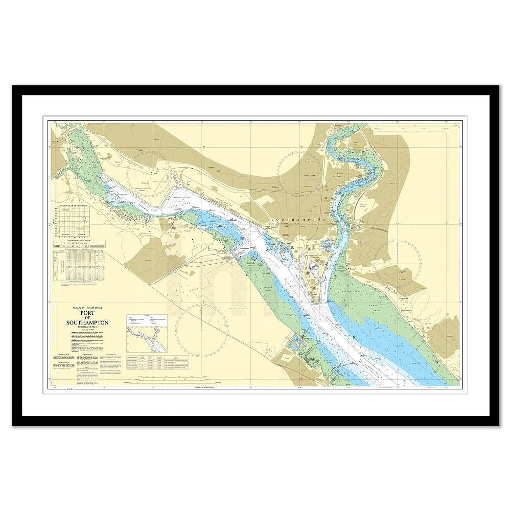 Framed Print - Admiralty Chart 2041 - Port of Southampton