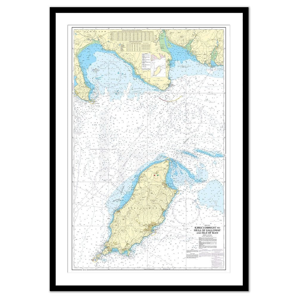 Framed Print - Admiralty Chart 2094 - Kirkcudbright to Mull of Galloway and Isle of Man