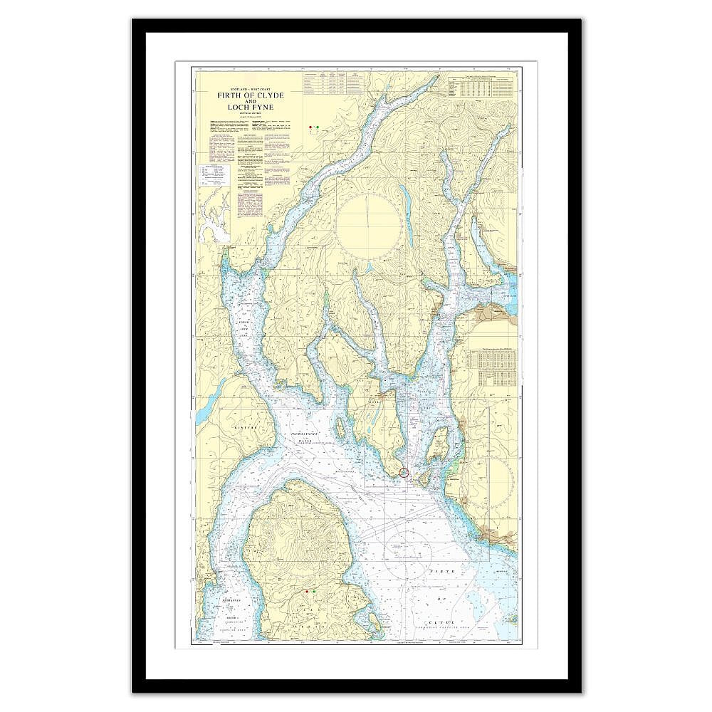 Framed Print - Admiralty Chart 2131 - Firth of Clyde and Loch Fyne