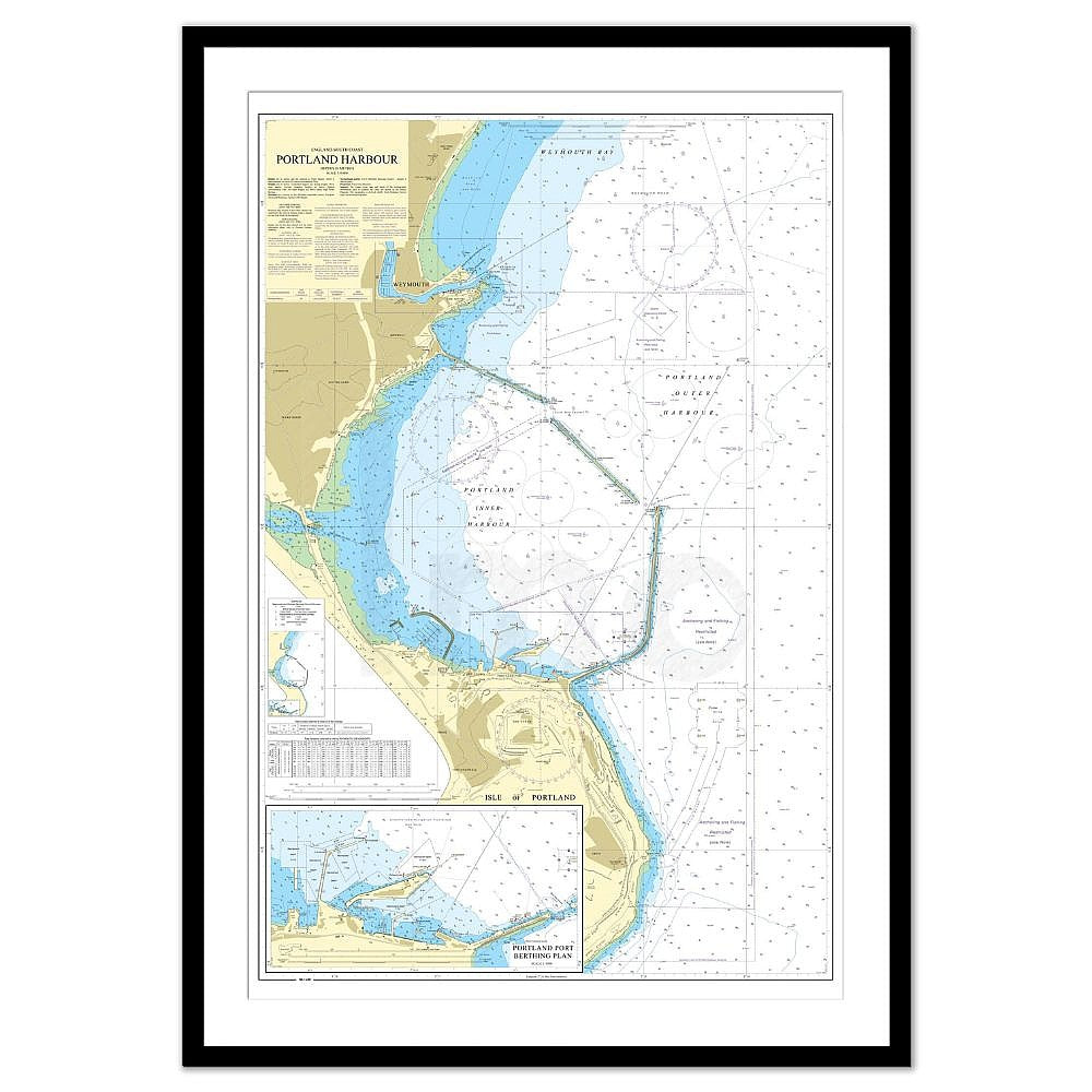 Framed Print - Admiralty Chart 2268 - Portland Harbour