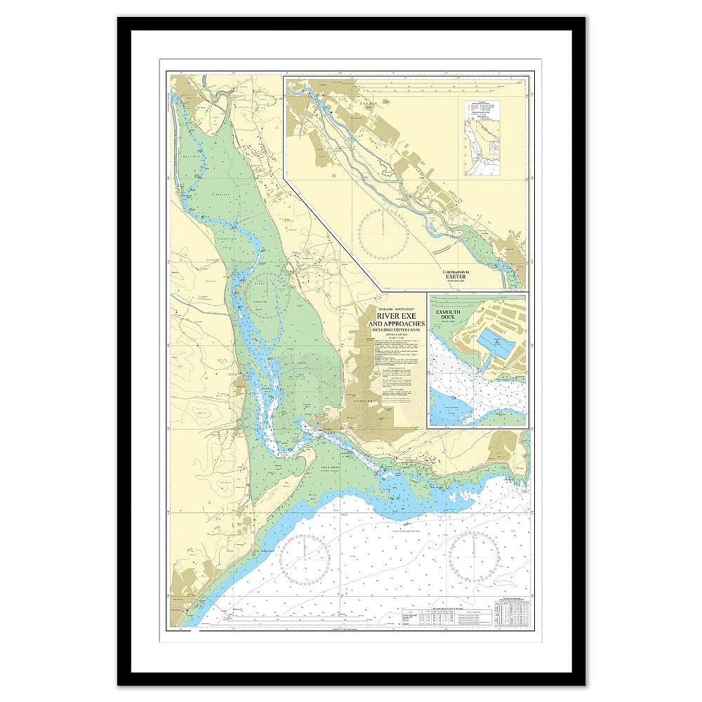 Framed Print - Admiralty Chart 2290 - River Exe and Approaches including Exeter Canal