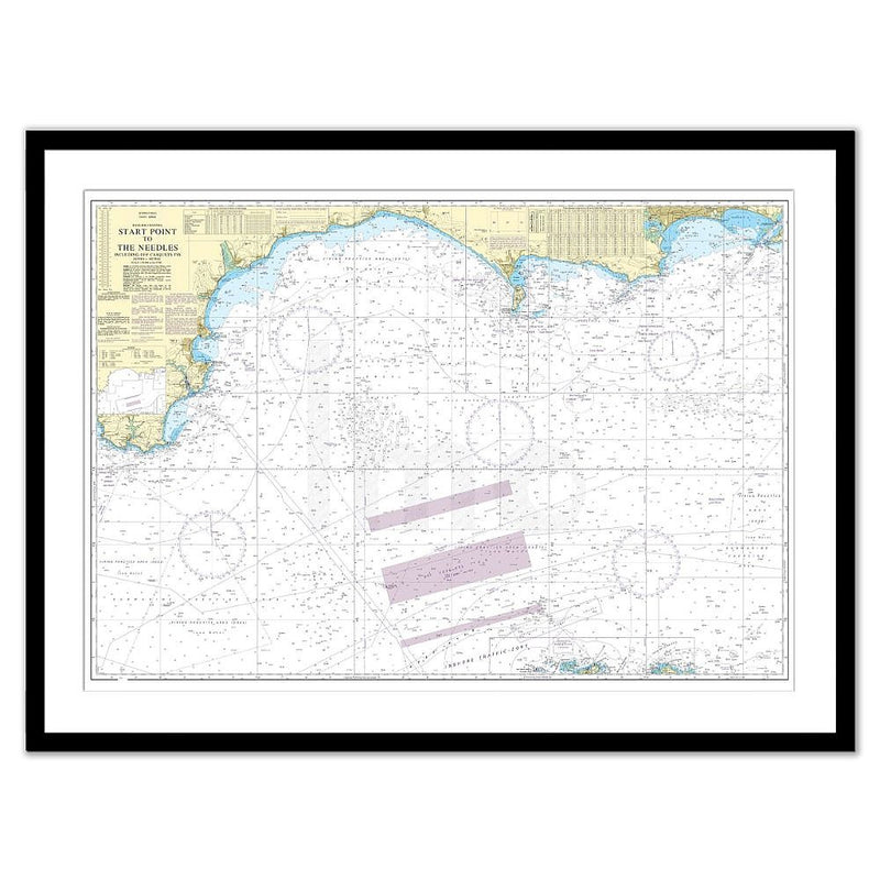 Framed Print - Admiralty Chart 2454 - Start Point to the Needles