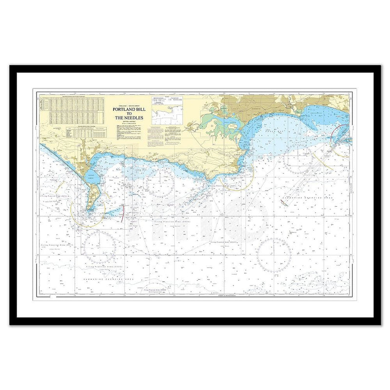 Framed Print - Admiralty Chart 2615 - Bill of Portland to The Needles