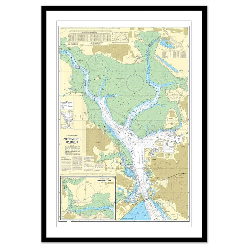 Framed Print - Admiralty Chart 2631 - Portsmouth Harbour